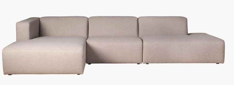 3 deler m/åpen ende høyre beige - 338x153x73 cm