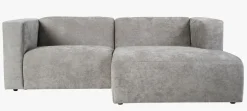 2 deler m/sjeselong høyre grå - 224x154x73 cm