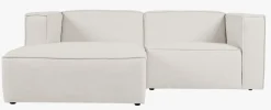 2 deler m/sjeselong venstre natur - 224x154x73 cm