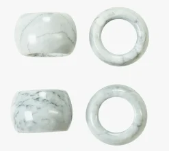 4 pk serviettringer grå - 5 cm