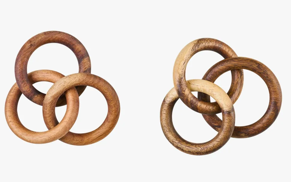 2 pk serviettringer natur - 6x12x2,5 cm