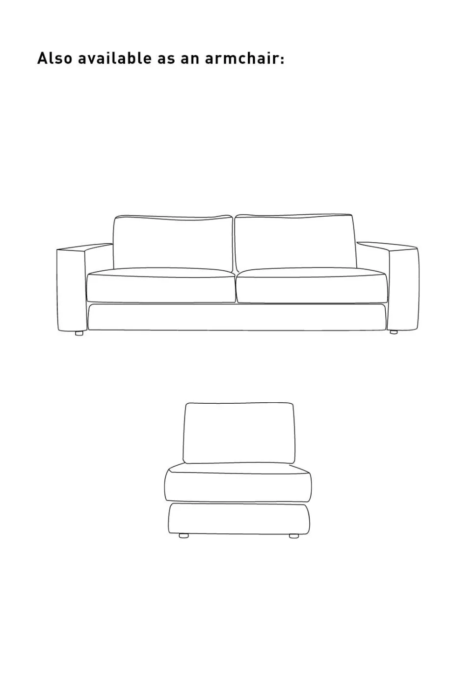 3 seter sofa natur - 222x95x79 cm