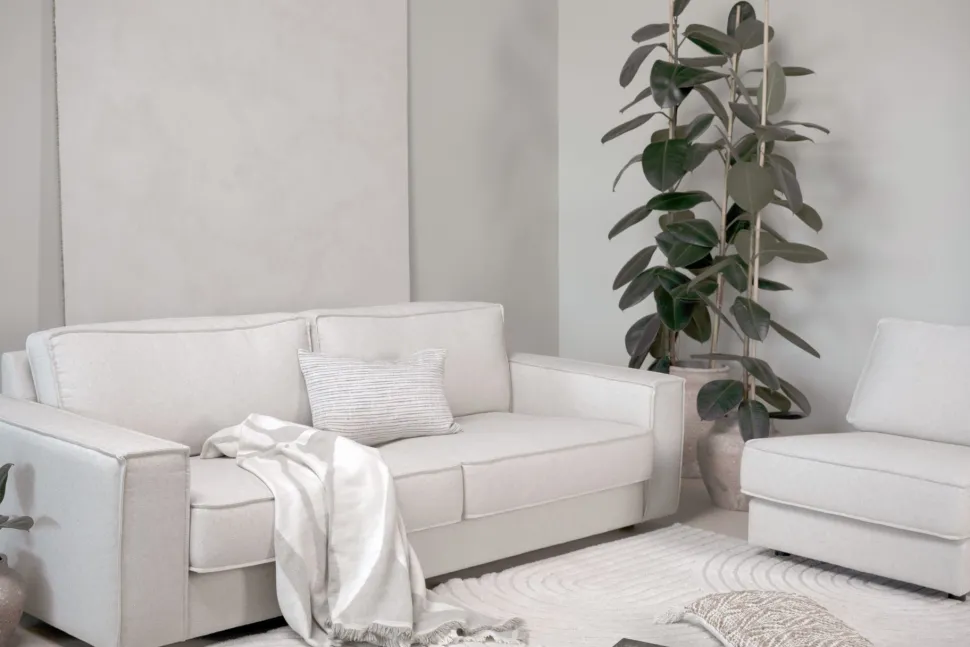 3 seter sofa natur - 222x95x79 cm