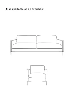 3 seter sofa svart - 227x100x83 cm
