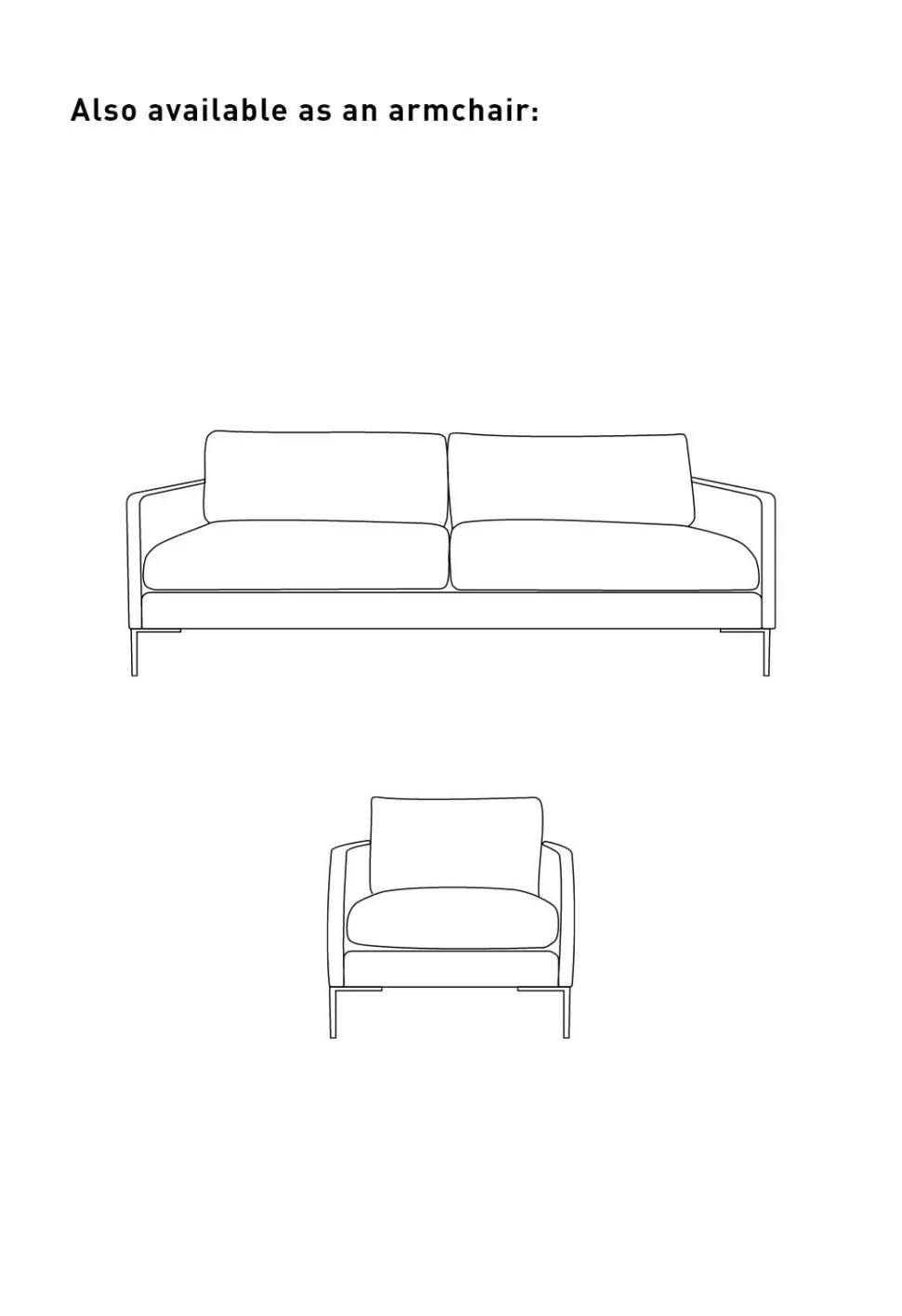 3 seter sofa svart - 227x100x83 cm