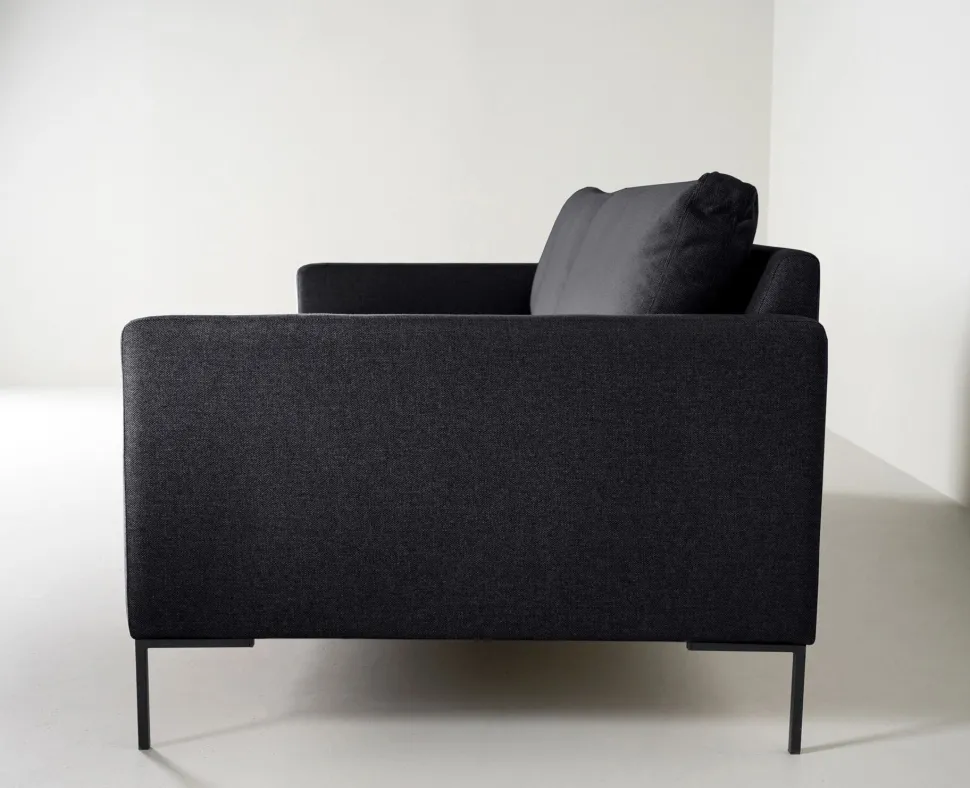 3 seter sofa svart - 227x100x83 cm