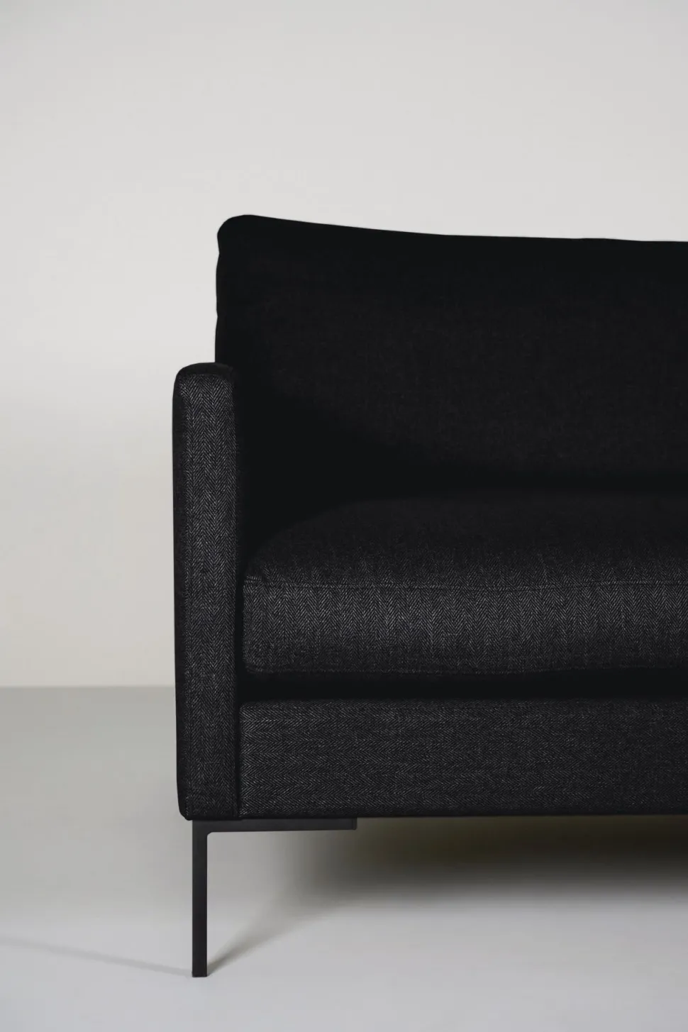 3 seter sofa svart - 227x100x83 cm