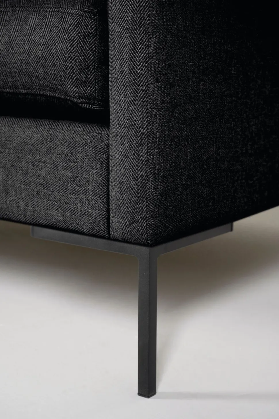 3 seter sofa svart - 227x100x83 cm