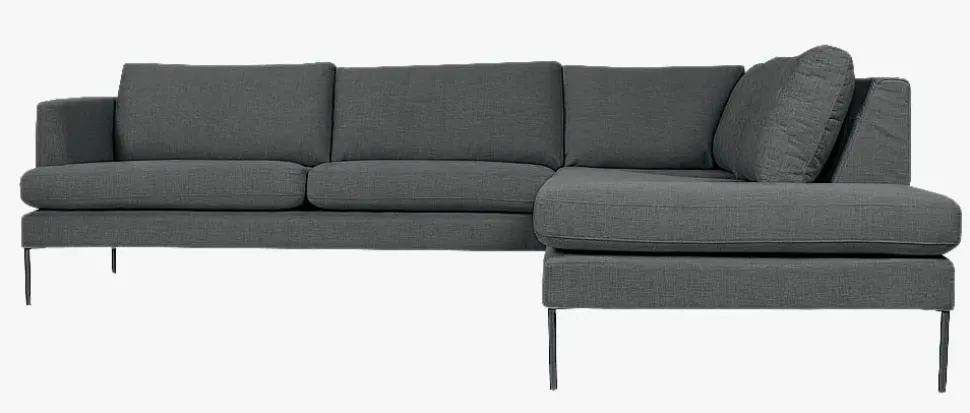 Ava Sofa åpen ende setetrekk pakke høyre grå - 60x60x60 cm