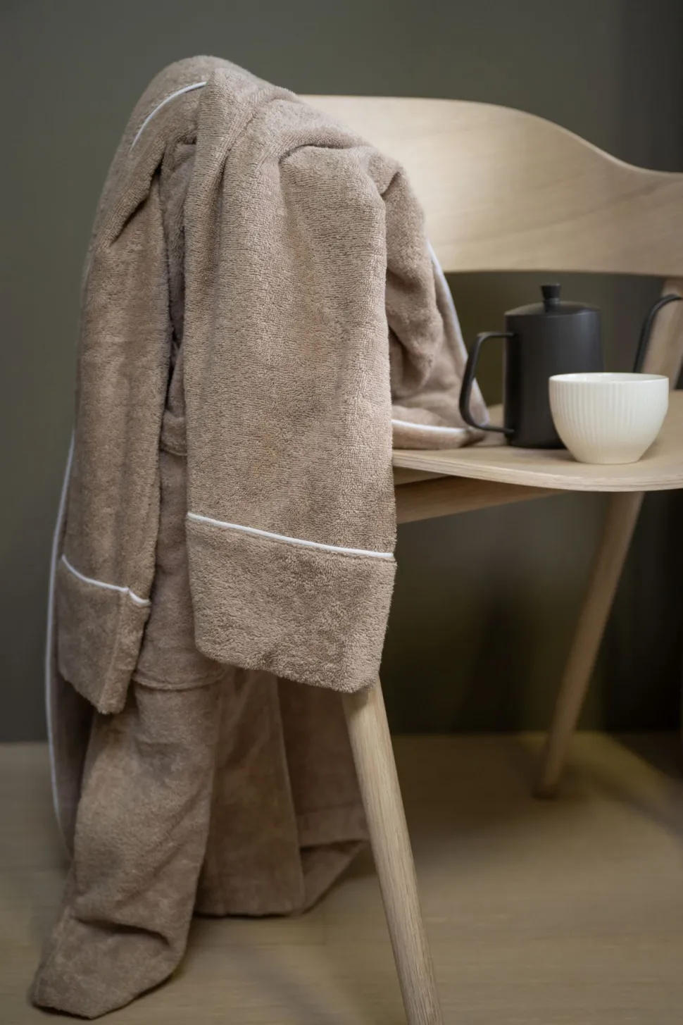 Badekåpe beige - S/M