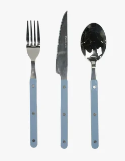 Bestikk 3 deler blå - 3 stk