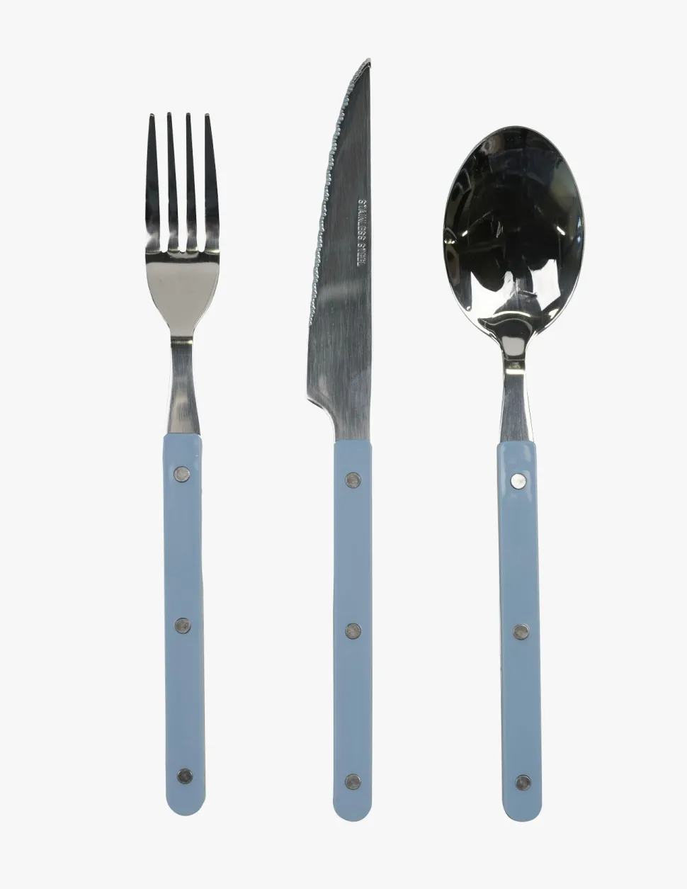 Bestikk 3 deler blå - 3 stk