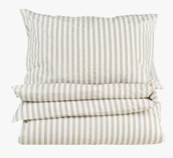 Bomull sengesett beige - 140x200 cm