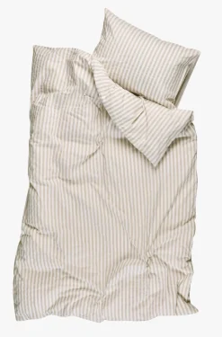Bomull sengesett beige - 140x200 cm