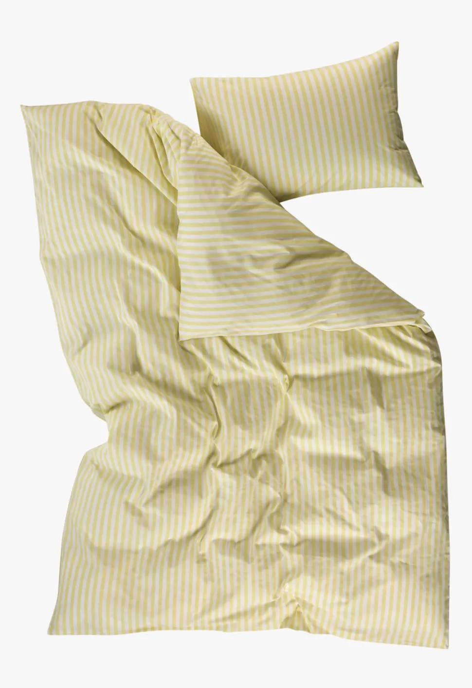 Bomull sengesett lys gul - 140x200 cm