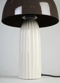Bordlampe brun - 24x24x37 cm