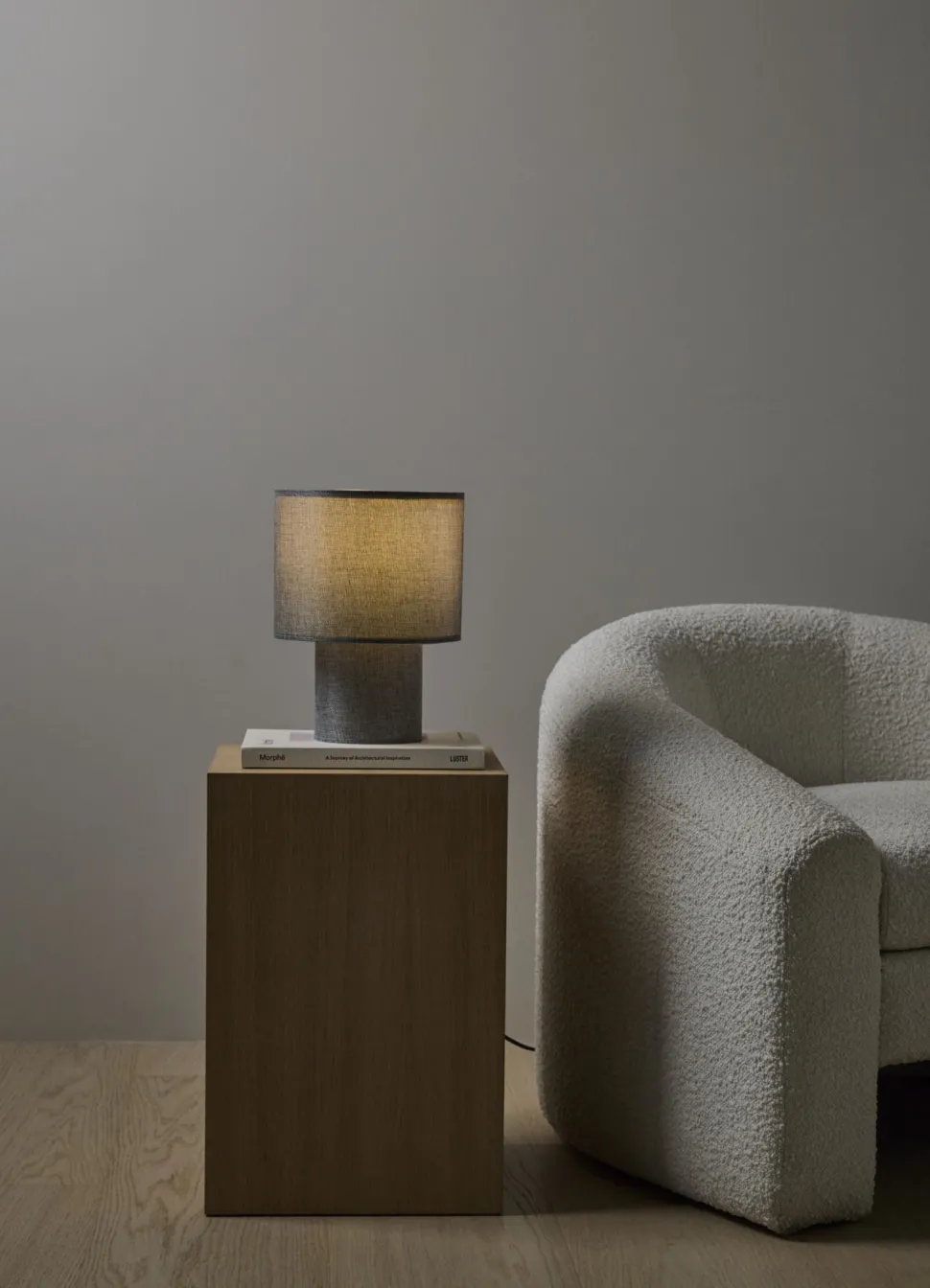 Bordlampe midtgrønn - 23x23x31 cm