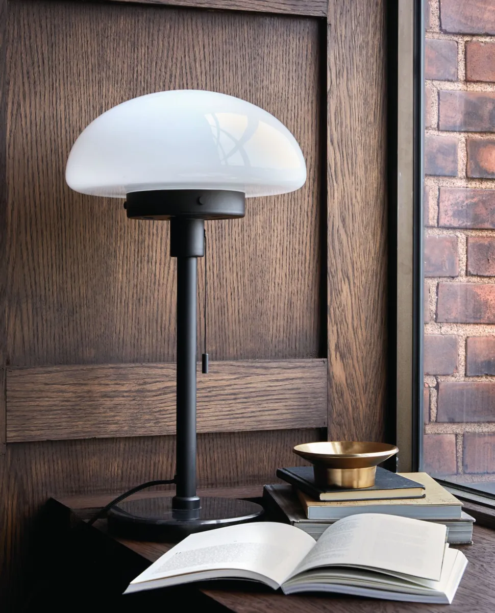 Bordlampe svart - 30,6x30,6x55 cm