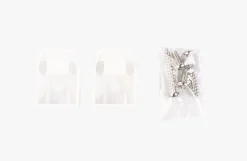 Brakett 2 stk hvit - 3 cm