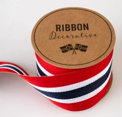 Dekorbånd multi rød - 2,9cm x 3m