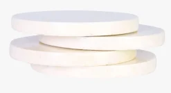 Drikkebrikke beige - ø10 cm