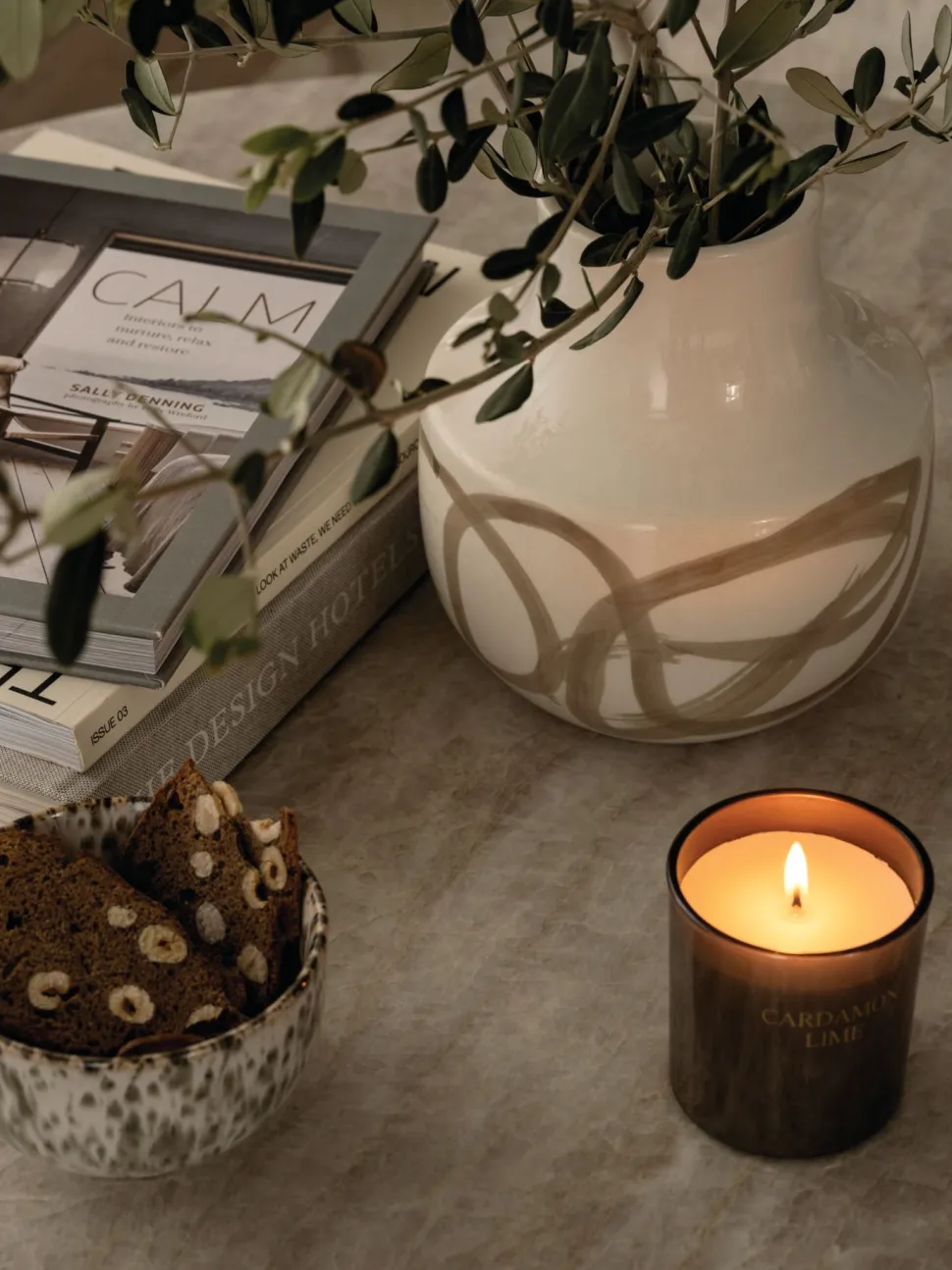 Duftlys beige - 145 g