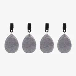 Duklodd 4 pk mørk grå - 5 cm