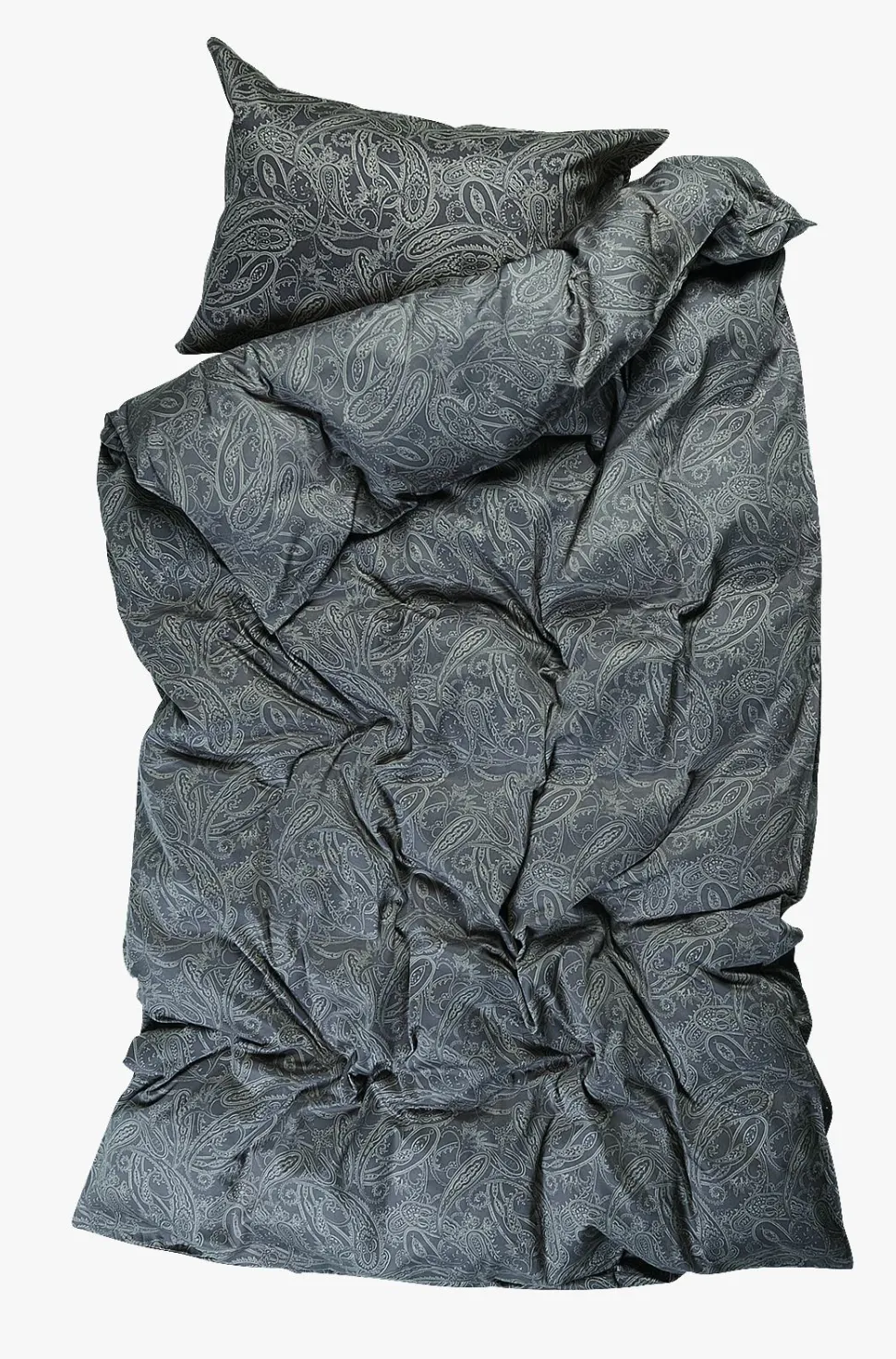 Egyptisk bomull sateng sengesett grå - 140x200 cm