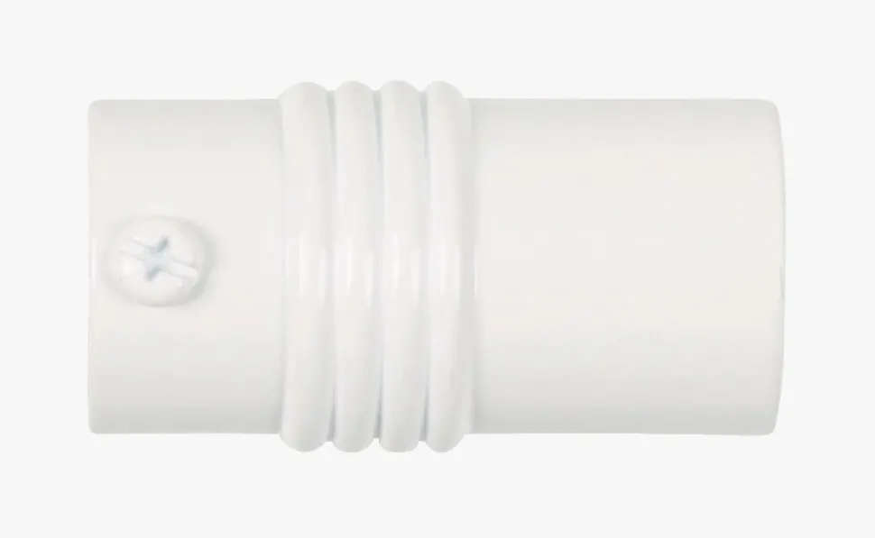 Endestykke 2pk hvit - 16mm