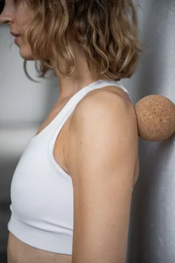 Enkel massasjeball natur - ø8 cm