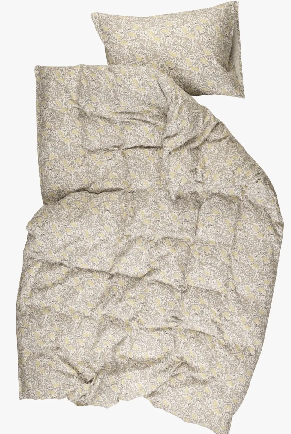 Flanell sengesett multi gul - 140x200 cm