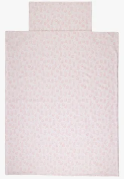 Flanell sengesett rosa - 65x80 cm