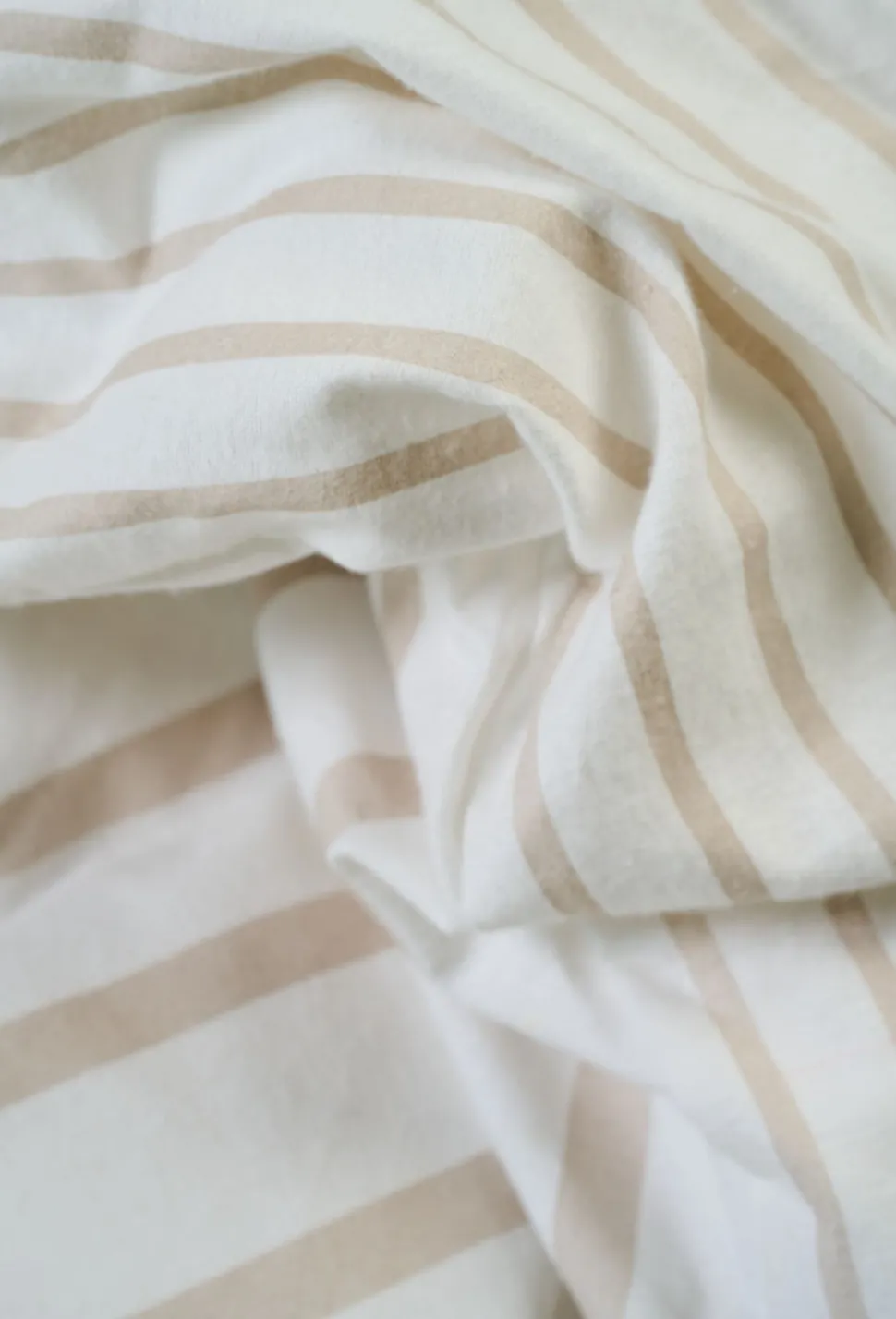 Flanell sengesett sand - 140x200 cm