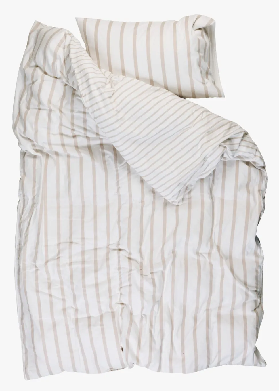 Flanell sengesett sand - 140x200 cm