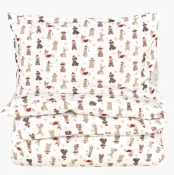 Flanell sengesett multi - 140x200+50x70 cm