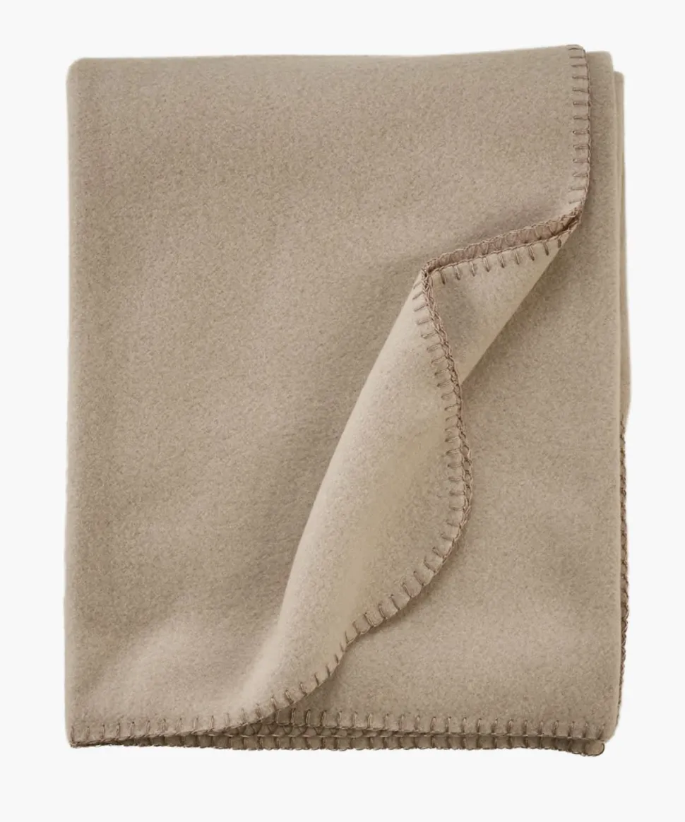 Fleecepledd taupe - 130x170 cm