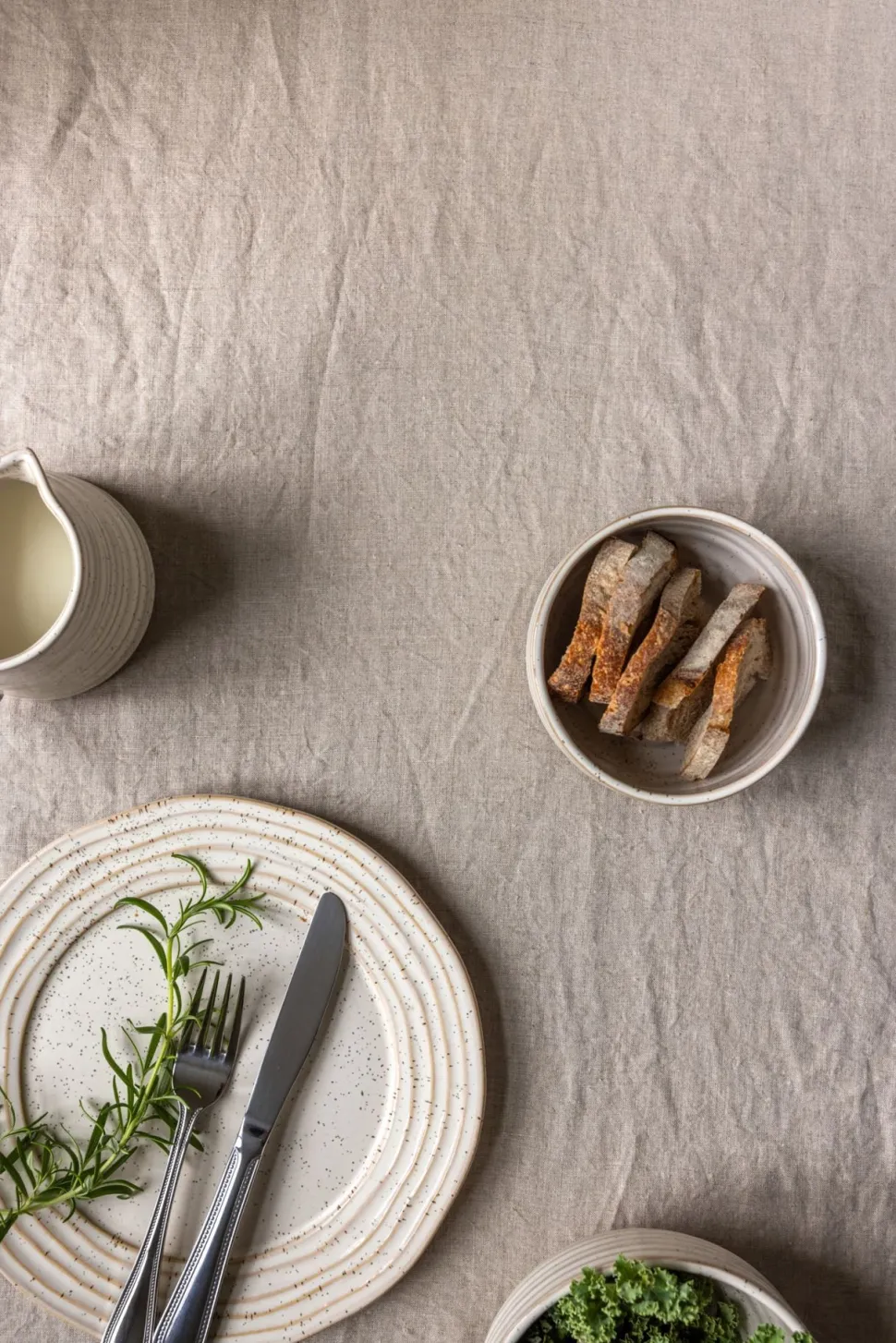 Frokosttallerken lys beige - ø20