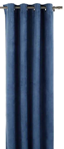 Gardin denimblå - 140x160 cm