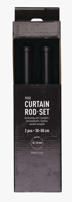 Gardinstang 2pk mørk brun - 30