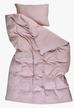 Garnfarget flanell sengesett rosa - 140x200 cm