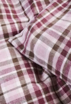 Garnfarget flanell sengesett multi rosa - 140x200 cm