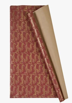 Gavepapir rød - 70cm x 3m