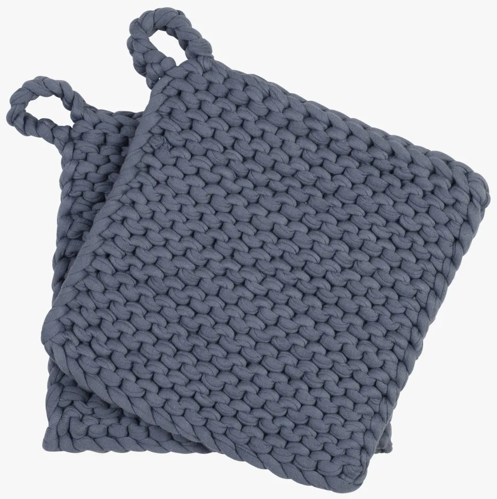 Gryteklut denimblå - 19x19 cm