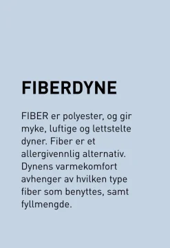 Helårs fiberdyne hvit - 140x200 cm
