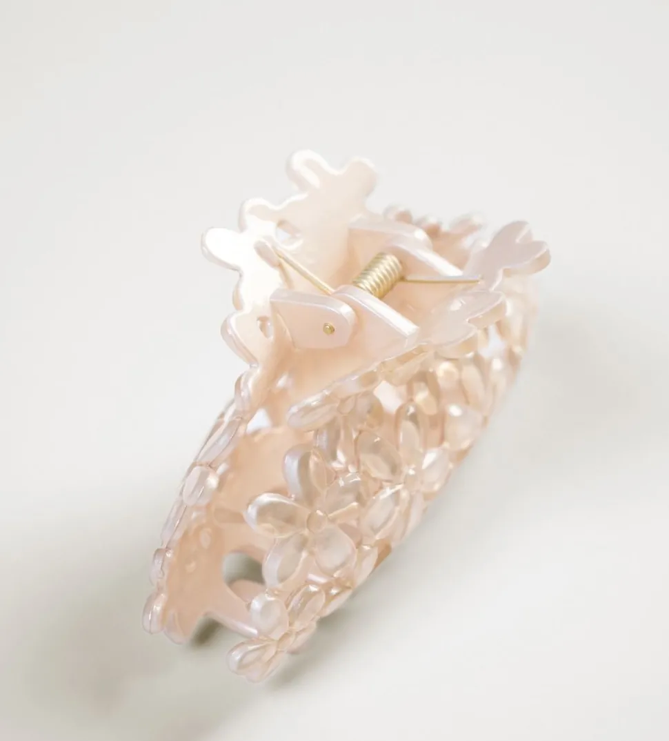Hårklype beige - 4,5x9,7x4,3 cm