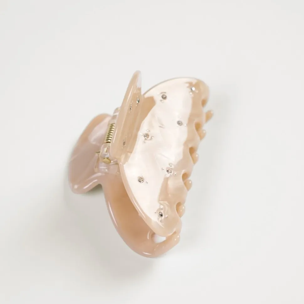Hårklype beige - 4,6x8,6x4,5 cm