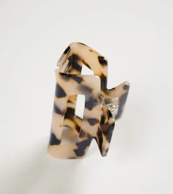 Hårklype lys brun - 3,6x7,5x3,9 cm