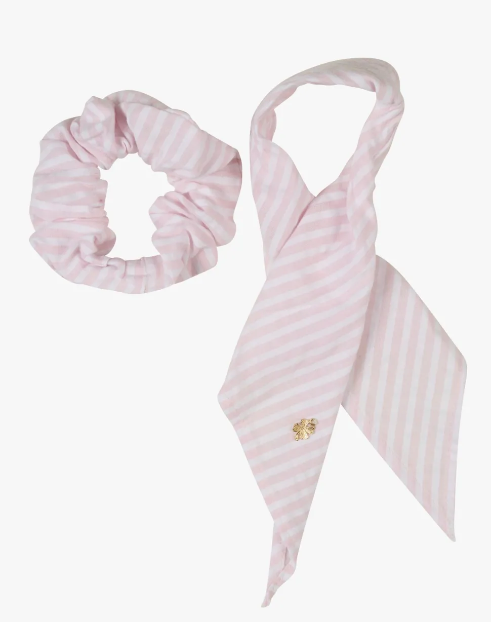 Hårstrikk rosa - ø6,5 cm