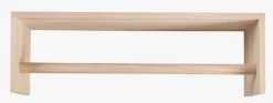 Hylle m/stang lys natur - 60x32x19 cm