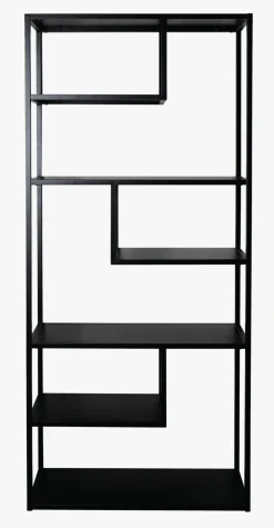Hylle svart - 85x35x188 cm